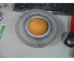 卓上太陽系セットの土星の場合の製作例５