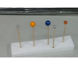 水星、金星　地球　月　火星　は　絵の具塗りで対応してみました