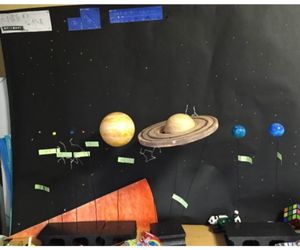 お客様から太陽系模型完成品のお写真をお送り頂けました