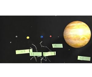 お客様から太陽系模型完成品のお写真をお送り頂けました2