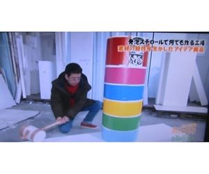 西川きよし師匠! だるま落としに挑戦