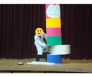 だるま落とし 高さ2mx500φタイプ(おもしろ実験作品)