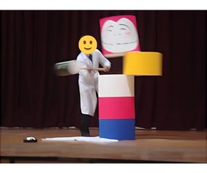 だるま落とし 高さ2mx500φタイプ(おもしろ実験作品)2