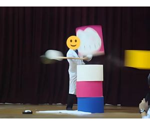 だるま落とし 高さ2mx500φタイプ(おもしろ実験作品)3