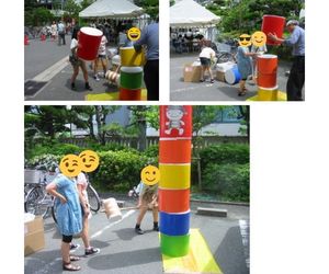 巨大だるま落としの遊び方例