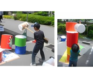 巨大だるま落としの遊び方例2