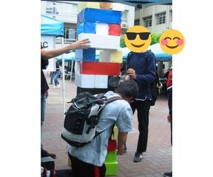 発泡スチロール巨大ジェンガのお客様使用例3