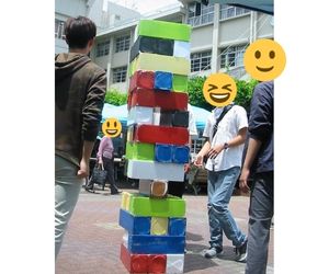 発泡スチロール巨大ジェンガのお客様使用例４