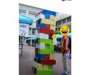 発泡スチロール巨大ジェンガのお客様使用例６