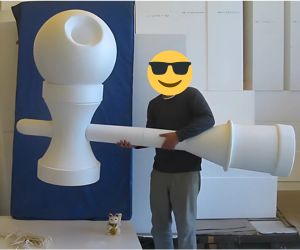 玉の大きさ60センチ巨大けん玉 制作例