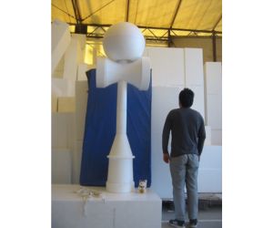 玉の大きさ60センチ巨大けん玉 制作例2