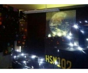 爪楊枝アートでつくる『地球と銀河鉄道999』2