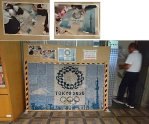 爪楊枝アート 東京オリンピックに向けた展示2