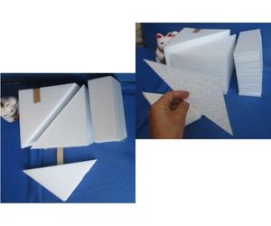 直角二等辺三角形にしてみました シールを貼るだけで飛ばせるよ!2