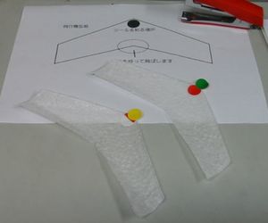 発泡スチロール製簡単グライダー