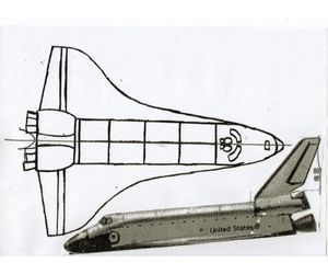 スペースシャトルの紙飛行機2
