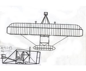ライトフライヤー1号の紙飛行機4