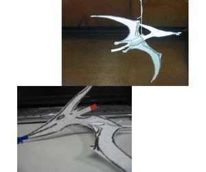 翼竜プテラノドンの紙飛行機3