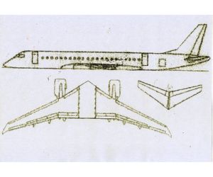 国産旅客機 MRJの紙飛行機4