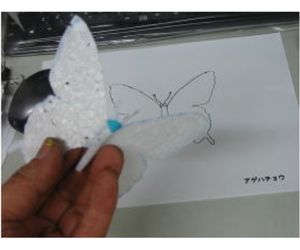 発泡スチロールペーパーのアゲハ蝶3
