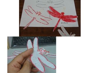 トンボ型紙飛行機3