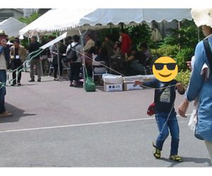 凧揚げ 高校のイベント会場で実演4