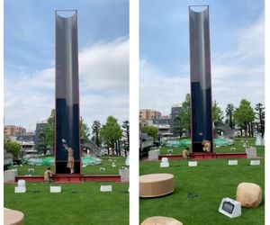 太陽光線を利用した自然の上昇気流で浮く発泡スチロールペーパー