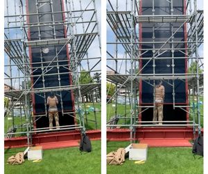 太陽光線を利用した自然の上昇気流で浮く発泡スチロールペーパー2